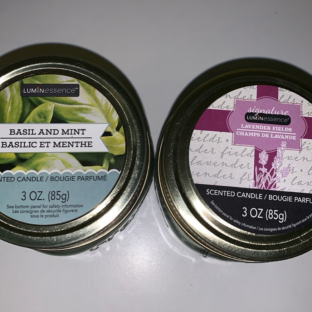 2 Luminessence scented jar candles